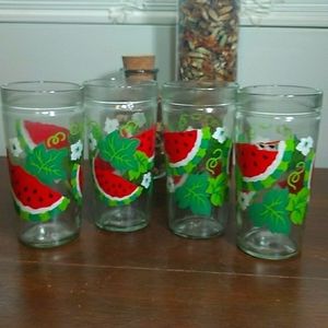 Golden Harvest Watermelon Tumblers Set of 4